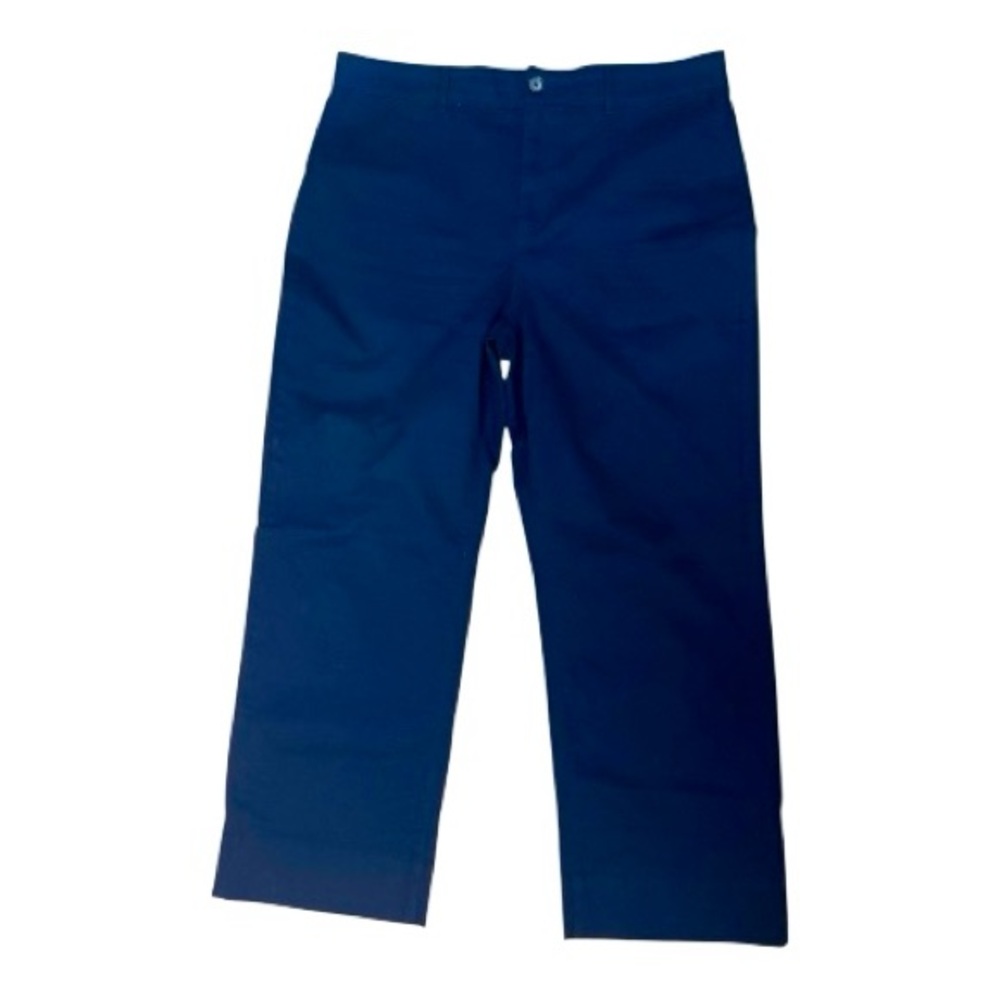 LOFT Cotton Blend Navy Pants Office Work Night Out Casual Comfy Classic Size 12